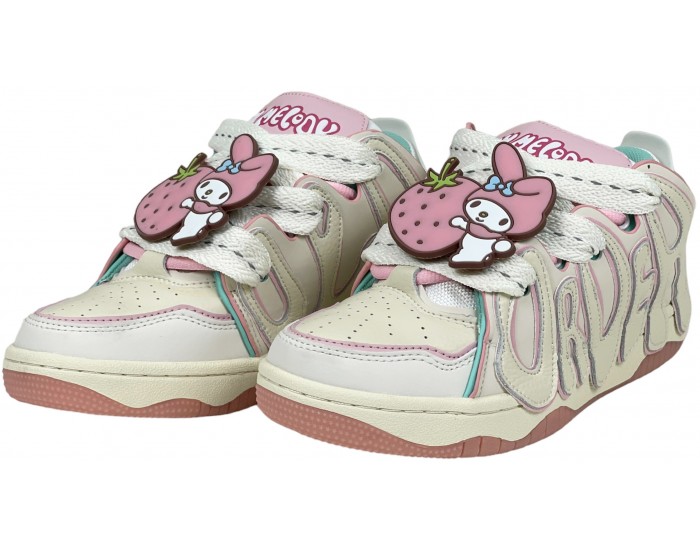 Фирменные кроссовки Old Order My Melody White Pink купить в Москве и РФ